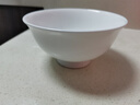 瓷秀源纯白唐山骨瓷碗家用套装微波炉米饭碗面碗粥碗防烫吃饭餐具陶瓷碗 4.5英寸高脚碗6个 实拍图