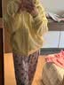森马（Semir）针织外套女时尚学院风2026春撞色短款软糯miu系毛衫109126108004 实拍图