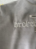 卡图弛 短袖t恤男夏季新款美式复古痞帅半袖重磅潮牌刺绣宽松麂皮绒体恤 灰色 XL 实拍图