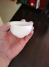 钰铨龙门 羊脂玉瓷素烧主人杯 德化白瓷茶杯功夫茶具陶瓷大号单个喝茶杯 迎福杯-款式二（约100ml) 实拍图