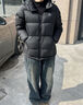 骆驼炽云羽绒服男女冬季连帽防泼防风鸭绒轻暖情侣面包服 黑色 男女同款【炽云】131B M 实拍图