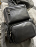 麦为时尚休闲真皮双肩包男女通勤头层牛皮背包学生皮书包多功能胸包潮 黑色 实拍图