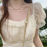 FOX.G小香风连衣裙女纯欲夏季裙子衣服女装沙滩裙海边穿搭气质长裙女裙 收腰不规则甜美长裙米白色 XL 【建议130-140斤】 实拍图