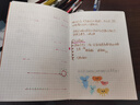 三年二班 简约A5/148张加厚PU材质方格网格软皮笔记本子 学生文具日程本记事本日记本作业本 网格-绿色 实拍图