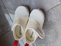 卡特兔童鞋婴儿学步鞋秋季儿童凉鞋软底网面宝宝鞋男女童幼儿园室内鞋 白黄 24 内长14.5cm  脚长13.6-14.2 实拍图