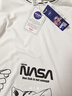 NASA GISS短袖t恤男夏季假两件上衣卡通印花男士宽松圆领半袖 白色 4XL  实拍图