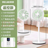 美菱（MeiLing）电风扇落地扇家用大风量台扇轻音柔风电空气循环风扇 14英寸白色遥控款【15叶双层扇叶+品质电机】 实拍图