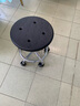 金扎特（ESD）J01防静电凳子升降旋转椅子工厂车间流水线学校实验室医院圆凳 J01电镀圈脚+轮子（高42-55cm） 实拍图