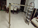 格美居（GEMJU） 梯子家用折叠晾衣架两用室内多功能伸缩人字梯铝合金晾晒扶梯 多功能 香槟金五步晾晒梯 实拍图