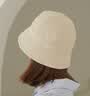 JOLISAC秋印渔夫帽春秋女日系棉麻遮阳防晒小边大头围时尚显脸小水桶盆帽 牛仔蓝 棉麻经典版 M 实拍图