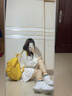 回力女鞋小个子厚底增高老爹鞋女2025新款春夏鞋子轻便运动小白鞋 米白色【增高6.5cm】 37 实拍图