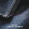马登工装美式复古丹宁水洗牛仔裤直筒中腰锥形宽松哈伦长裤子男秋 牛仔蓝 2XL 实拍图