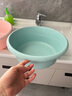 茶花塑料洗脸盆家用洗衣盆洗脚盆加深加厚学生宿舍面盆盆子旅行塑料盆 小号淡粉色 33cm 实拍图