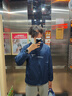 mont·bell户外风衣男款春夏防风防晒徒步休闲连帽上衣外套 1103322 NV海军蓝 XL 实拍图