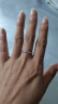 S999纯银同款蒹葭与白露轻奢小众情侣对戒镶钻足银婚戒一对送女友 单个女戒 默认活口可调节大小 实拍图