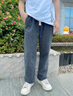 真维斯牛仔裤男2025春秋季宽松直筒青少年休闲裤子九分潮流男款百搭长裤 10923/S336 浅蓝色 XL 实拍图