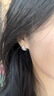 妙占 满钻C型耳钉女 小众轻奢高级感耳饰气质百搭耳环 杜洛弗利白1对 实拍图