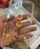 朗菱适用苹果12pro手机壳iphone12pro保护套全包镜头ins超薄彩绘可爱风男女透明硅胶防摔软壳 柿柿顺心 实拍图