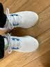 亚瑟士ASICS跑步鞋男鞋缓震透气运动鞋舒适耐磨回弹跑鞋 GEL-NIMBUS 26 白色/蓝色 42 实拍图