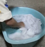 茶花搓衣板洗衣盆一体家用大号加厚塑料洗衣盆自带搓衣板的洗衣盆 兰色 实拍图