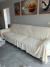 菲梵阁舒棉绒奶油风沙发盖布2024新款沙发垫四季款盖毯沙发巾全包套罩子 蓓拉-奶油白 180*380cm适合大四人位 实拍图