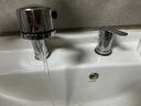 居臣仕分体式水龙头洗脸盆洗手池双孔面盆冷热水龙头分离式可抽拉式洗头 亮银 - 双孔分体升降抽拉龙头 实拍图