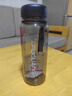 富光太空杯茶杯水杯可爱ins风便携创意大容量杯子耐摔夏天简约塑料杯 （常规型）睿智黑 600ml 1个 实拍图