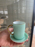 古帛扒花景德镇陶瓷创意轻奢手工中式龙鳞纹浓缩咖啡杯高档礼盒套装 咖啡杯（青龙） 1个 95ml 实拍图