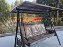 莫 家户外秋千庭院双人太阳能灯摇椅铁艺阳台室外休闲吊椅秋千吊篮 夏威夷2人位 实拍图