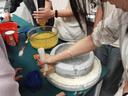 峡山石器 石磨家用 手动青石老石磨 青石磨盘 手工石磨豆浆机豆腐机 升级款调节轴30/40 实拍图