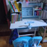 忆瞳儿童学习桌小学生家用写字书桌小孩写作业专用桌子可升降桌椅套装 80至臻蓝-环保桌椅-阅读架 实拍图