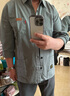 JEEP SPIRIT吉普衬衫男夏季衬衣男士外套休闲七分袖男装短袖衬衫 豆绿色 3XL  实拍图