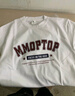 MMOPTOP潮流印花T恤男夏季纯棉重磅短袖宽松休闲打底衫女M0004白色XL 实拍图