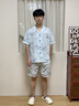 雅鹿睡衣男士夏季2025新款冰丝短袖薄款夏天青少年男生家居服仿真丝绸 NSJYI-冰丝43039 XL 【建议130-150斤】 实拍图