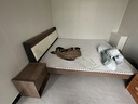 澹雅 床 实木床双人床软包床现代简约欧式轻奢储物主卧大床 床+床头柜*1+5cm椰棕床垫 1.8m*2.0m 实拍图