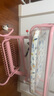 梅里康月子中心会所婴儿床医院新生儿婴儿车可倾斜家用婴儿床 粉色全透明单面轮款（含床垫蚊帐） 实拍图