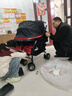 宝宝好703A双胞胎婴儿推车推行可平躺可折叠宝宝手推车双人推车不侧翻 红色送蚊帐 实拍图