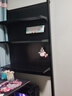 安善五金洞洞板置物架墙面免打孔落地书架立式货架出租屋少女电竞桌房 (适合0.8米桌)黑单架92CM/高下滑选择 高186CM/单架3层4背/双架6层8背 实拍图