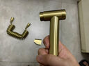 杜拉德（KSHD）德国KSHD全铜马桶喷枪伴侣卫生间冲洗器妇洗高压水枪增压龙头喷头 拉丝金（双出角阀）喷枪套装 实拍图