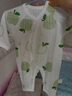 【纯棉两件套】初生婴儿纯棉连体衣夏薄款新生儿长袖居家空调服 2件-夏季连体衣(花海草+青苹果) 59cm 实拍图