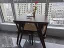 丰迹实木茶桌岩板泡茶台小户型阳台小桌椅三件套两椅休闲喝茶桌椅组合 单桌 胡桃色 实拍图