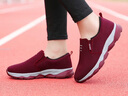 朴尼斯 Pounise 中老年健步鞋舒适轻便妈妈鞋女 PYX-LK6952 枣红 38  实拍图