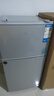 奥克斯家用双门迷你小型冰箱 冷藏冷冻保鲜小冰箱 宿舍租房节能电冰箱 【升级净化去味】56A176DW银【节能省电】 实拍图