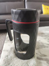 新款2025泡茶杯加厚带把防烫玻璃杯带盖商务水杯 不含茶隔 黑色 500ml 1只 实拍图