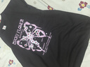 黑色短袖女t恤夏2025夏季220克纯棉半袖大码女装胖mm宽松上衣Y 2175黑色(樱花蝴结) M 实拍图