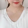中国黄金 S925银碎冰蝴蝶项链女2025新款锁骨链吊坠生日情人节礼物送女友 【浪漫玫瑰礼盒】*八仓发货/极速送达 实拍图