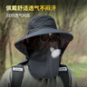 回力（Warrior）防晒渔夫帽男夏季遮阳帽透气大檐帽子户外登山运动太阳帽潮流凉帽 卡其色【速干透气/面罩可拆卸】 实拍图