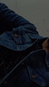 真维斯（JEANSWEST）夹克男2025春夏季舒适时尚简约牛仔外套男翻领男士外套深蓝L 实拍图