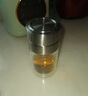 繁简茶水分离杯男女双层玻璃杯迷你网红水杯子便携旅行创意泡茶杯 钢本色200ML带杯套杯刷 实拍图