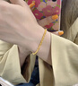 中国黄金（CHINA GOLD）碎金子黄金手链女足金盘缠金手串转运珠七夕情人节礼物送女友老婆 足金碎金子手串约4.2g*甄选礼盒 实拍图